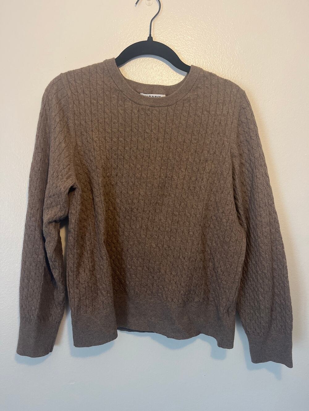 Old Navy So Soft SoSoft XL Cable Knit Sweater Tan